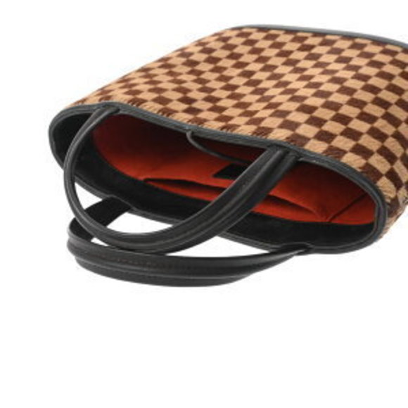 Louis Vuitton Brown Handbag Leather Bag Impala Pony Sauvage Damier - Picture 3 of 9